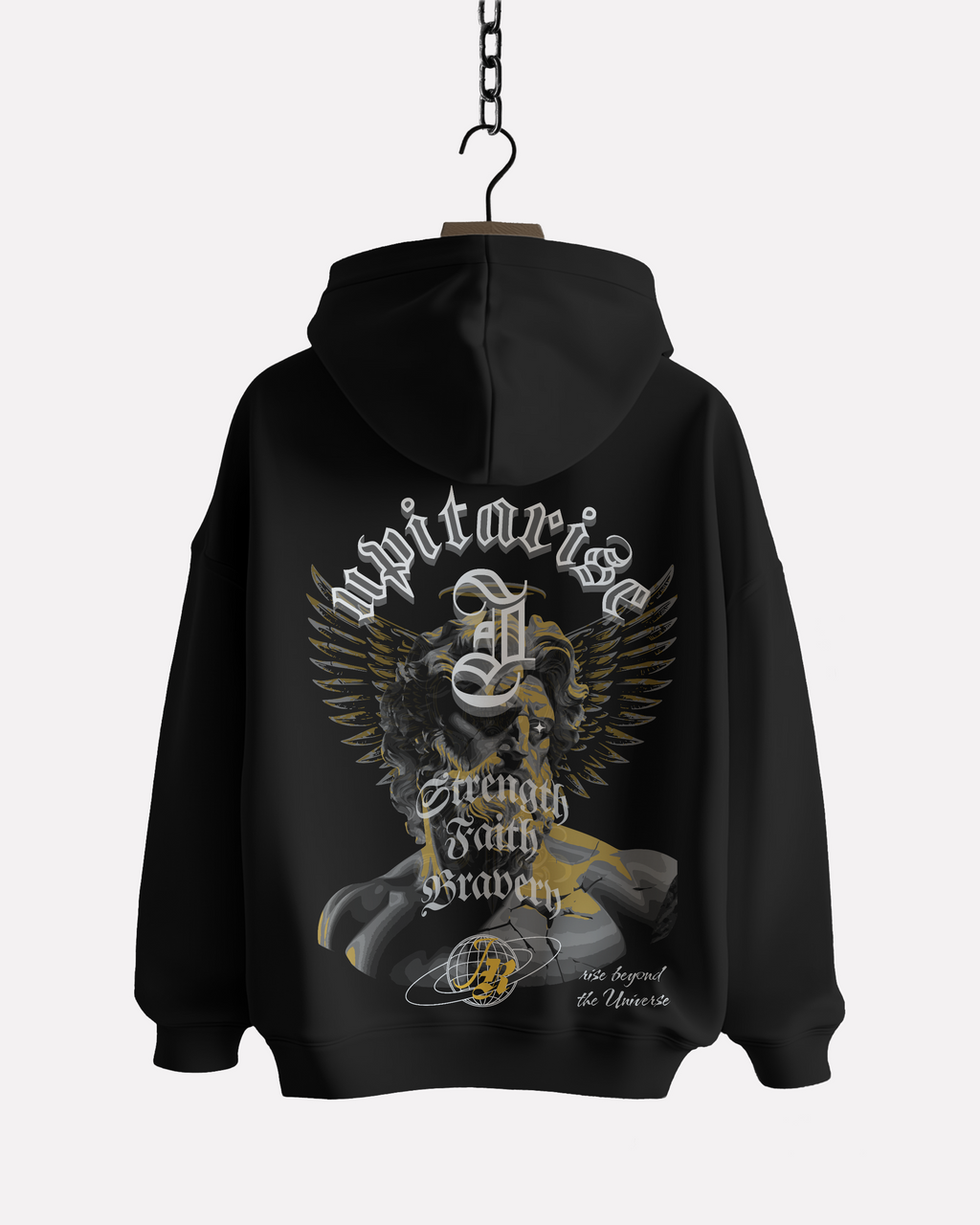 350 gsm/Mid-weight relaxed fit hoodie for men