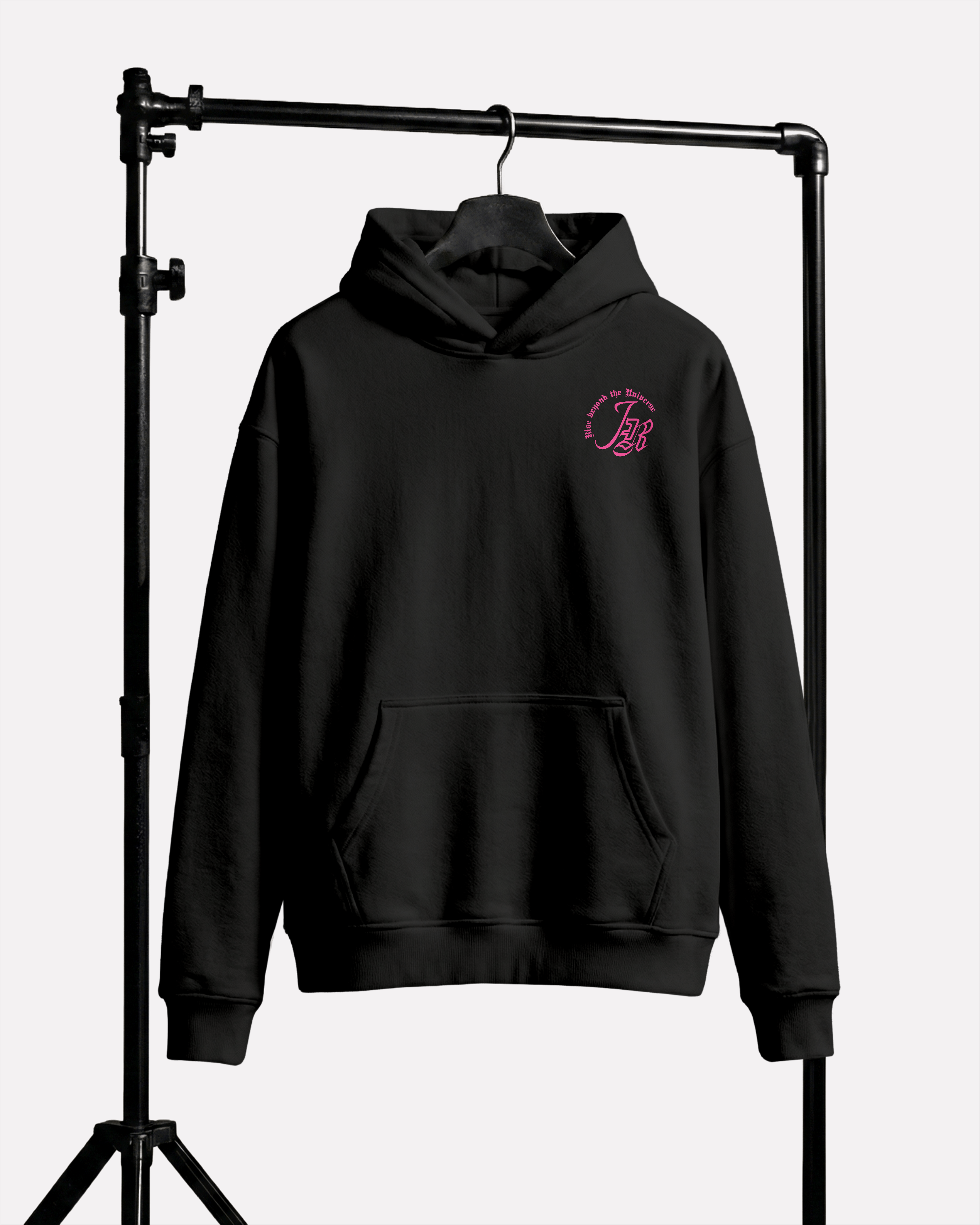 Black Relax hoodie, 320 gsm