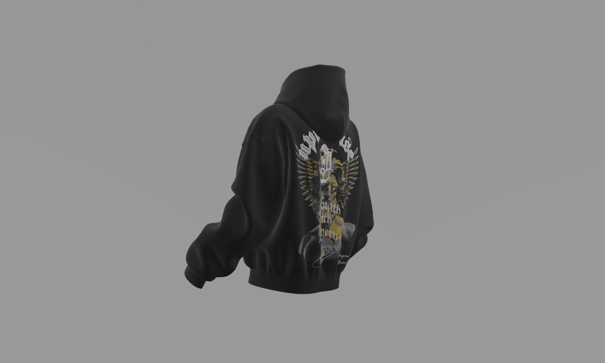 350 gsm/Mid-weight relaxed fit hoodie for men